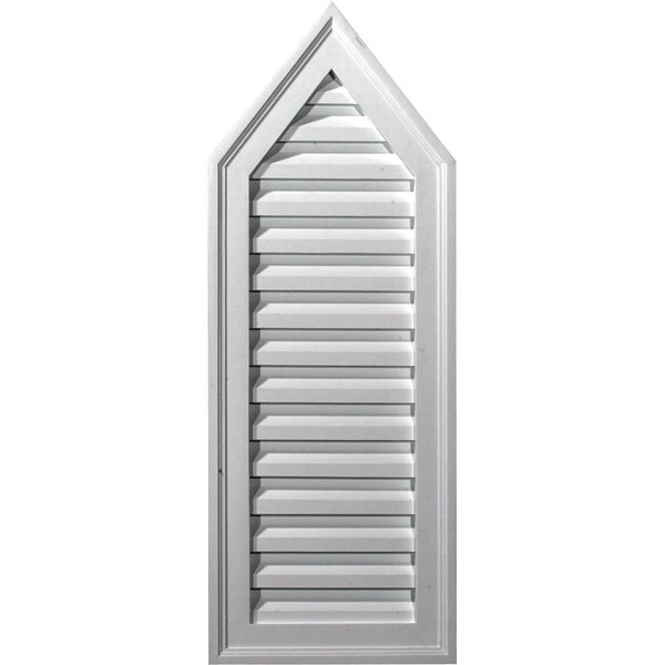 Ekena Millwork Peaked Urethane Gable Vent Louver, Non-Functional, 12"W x 31"H GVPE12X31D - main